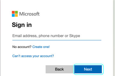 Microsoft Sign IN 