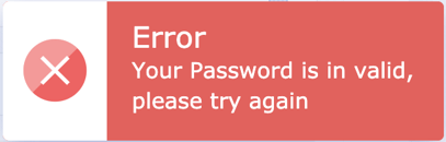Error on password